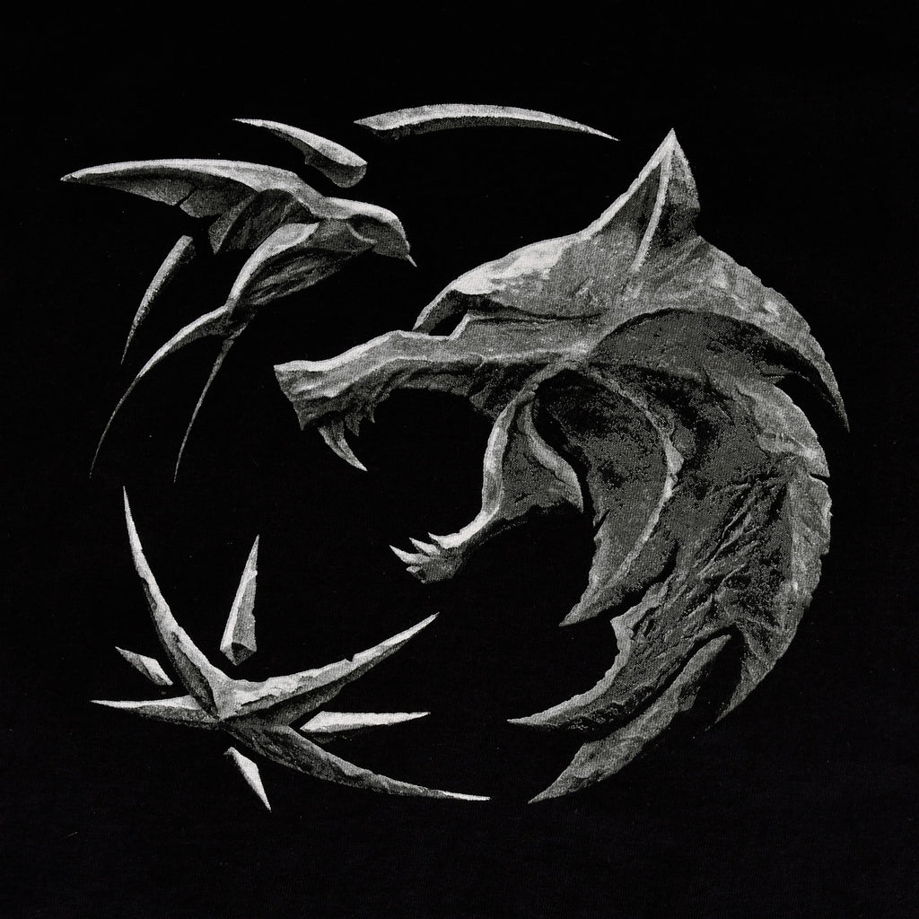 Imagen del producto Witcher - Camiseta Emblema de Lobo negra
