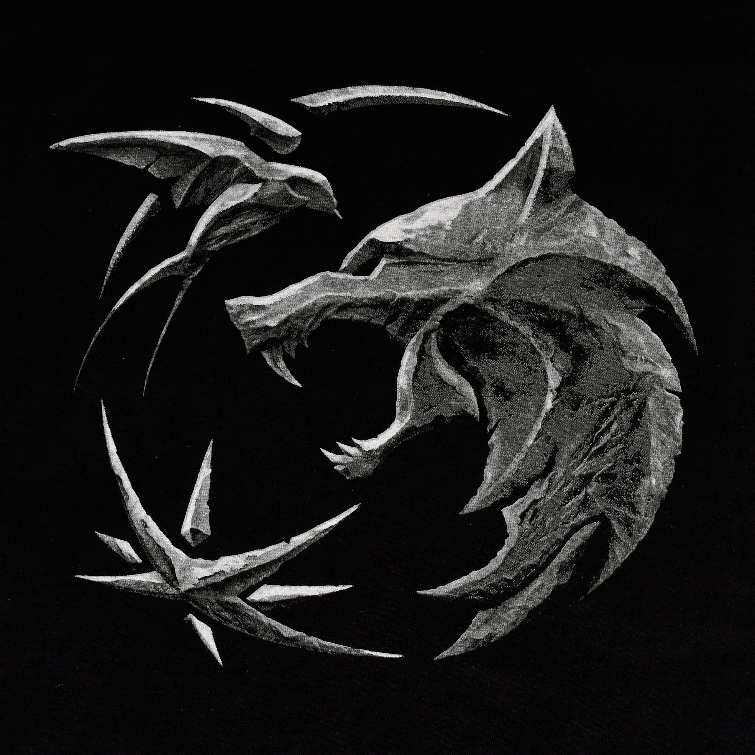 Imagen del producto Witcher - Camiseta Emblema de Lobo negra