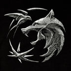 Imagen del producto Witcher - Sudadera con capucha con emblema de lobo negra