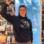 Imagen del producto Witcher - Sudadera con capucha con emblema de lobo negra