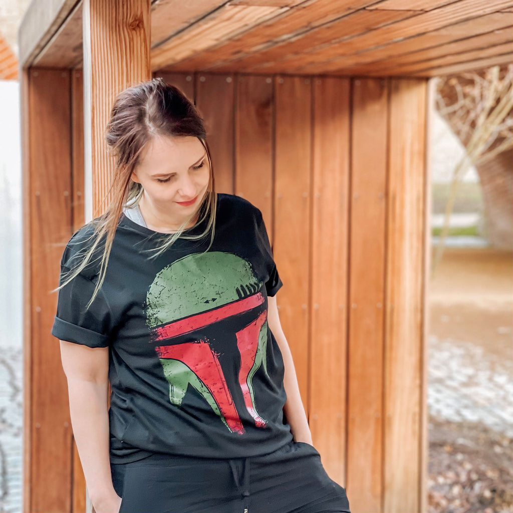 Imagen del producto Camiseta Boba Face para fans de Star Wars negra