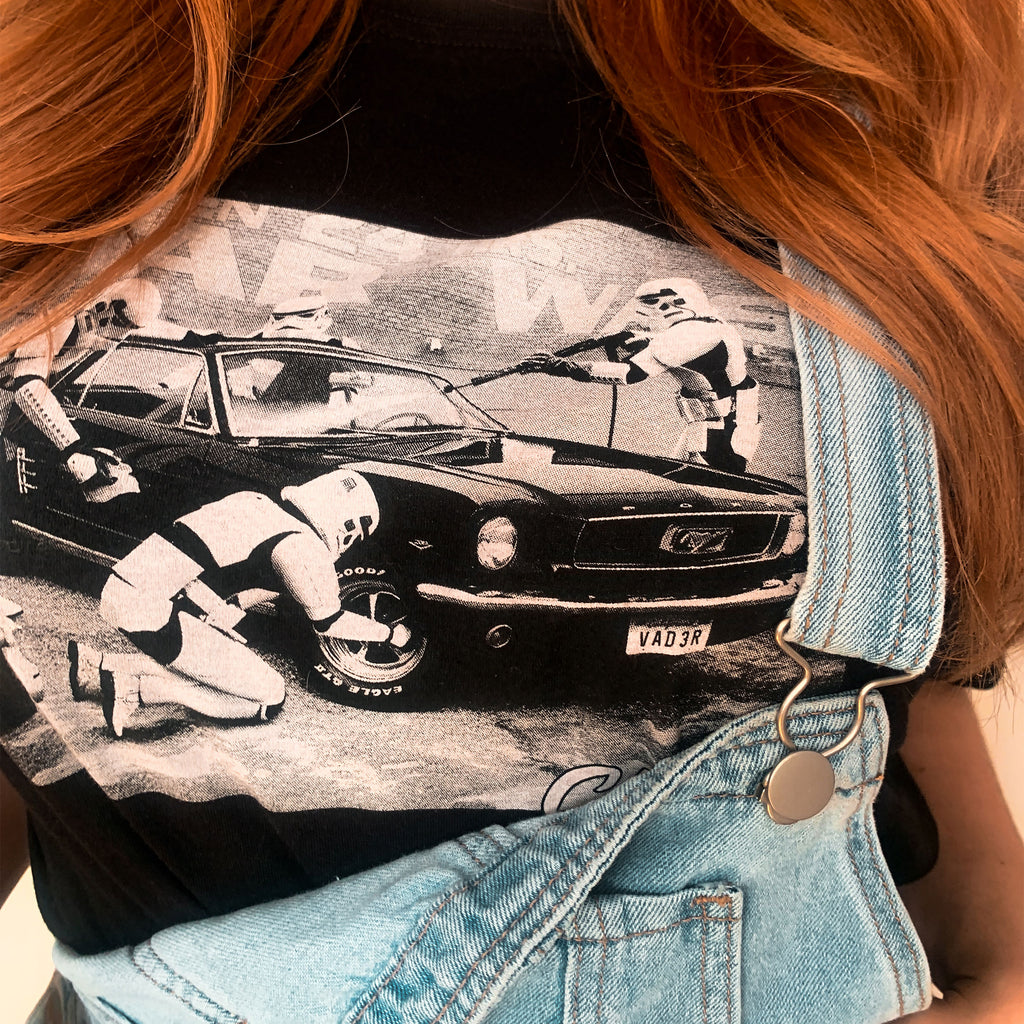 Imagen del producto Camiseta Star Wash para fans de Star Wars negra