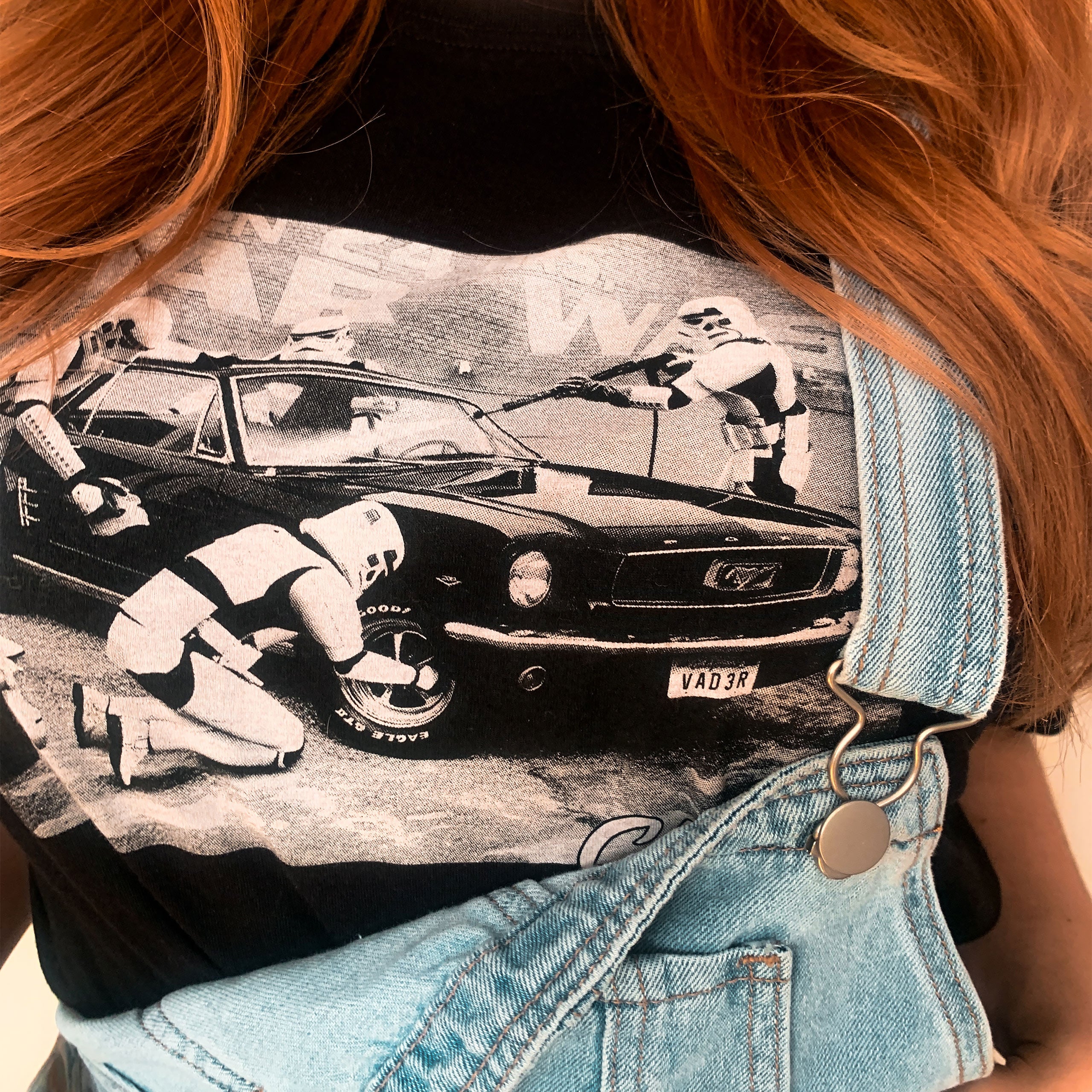 Imagen del producto Camiseta Star Wash para fans de Star Wars negra