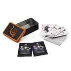 Imagen del producto Naruto Shippuden - Tarjetas de juego con símbolo de Konoha en caja de metal