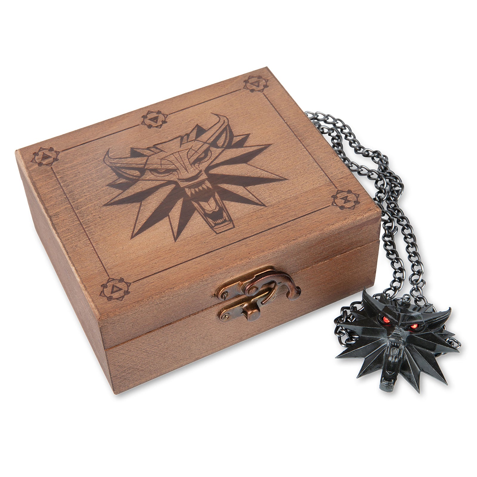 Imagen del producto Witcher - Medallón Wild Hunt con ojos LED en caja de regalo
