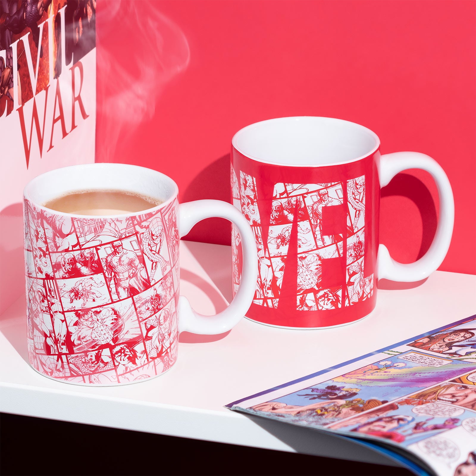 Imagen del producto Marvel - Taza de efecto térmico con logo de cómic