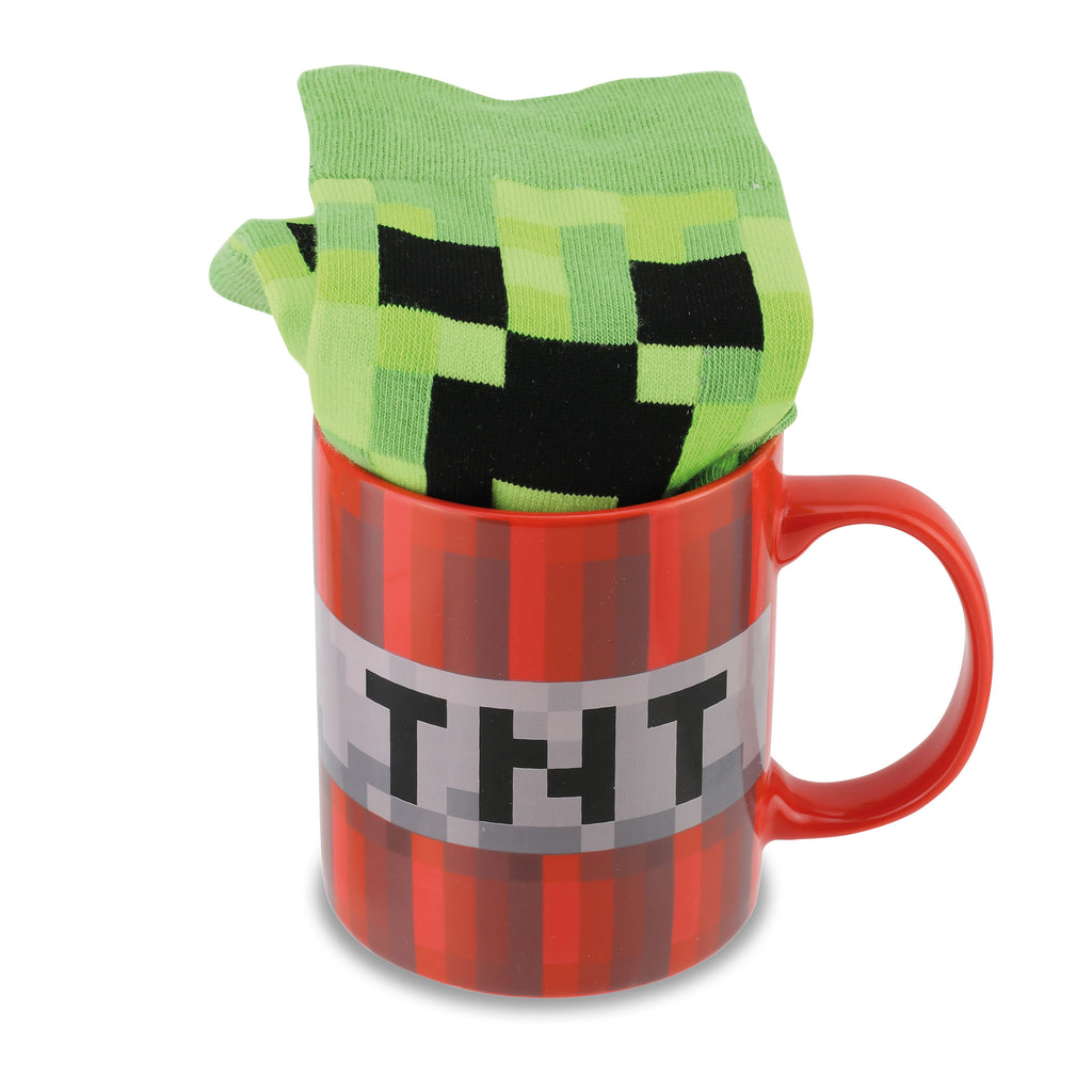 Imagen del producto Minecraft - Set de calcetines Creeper y taza TNT