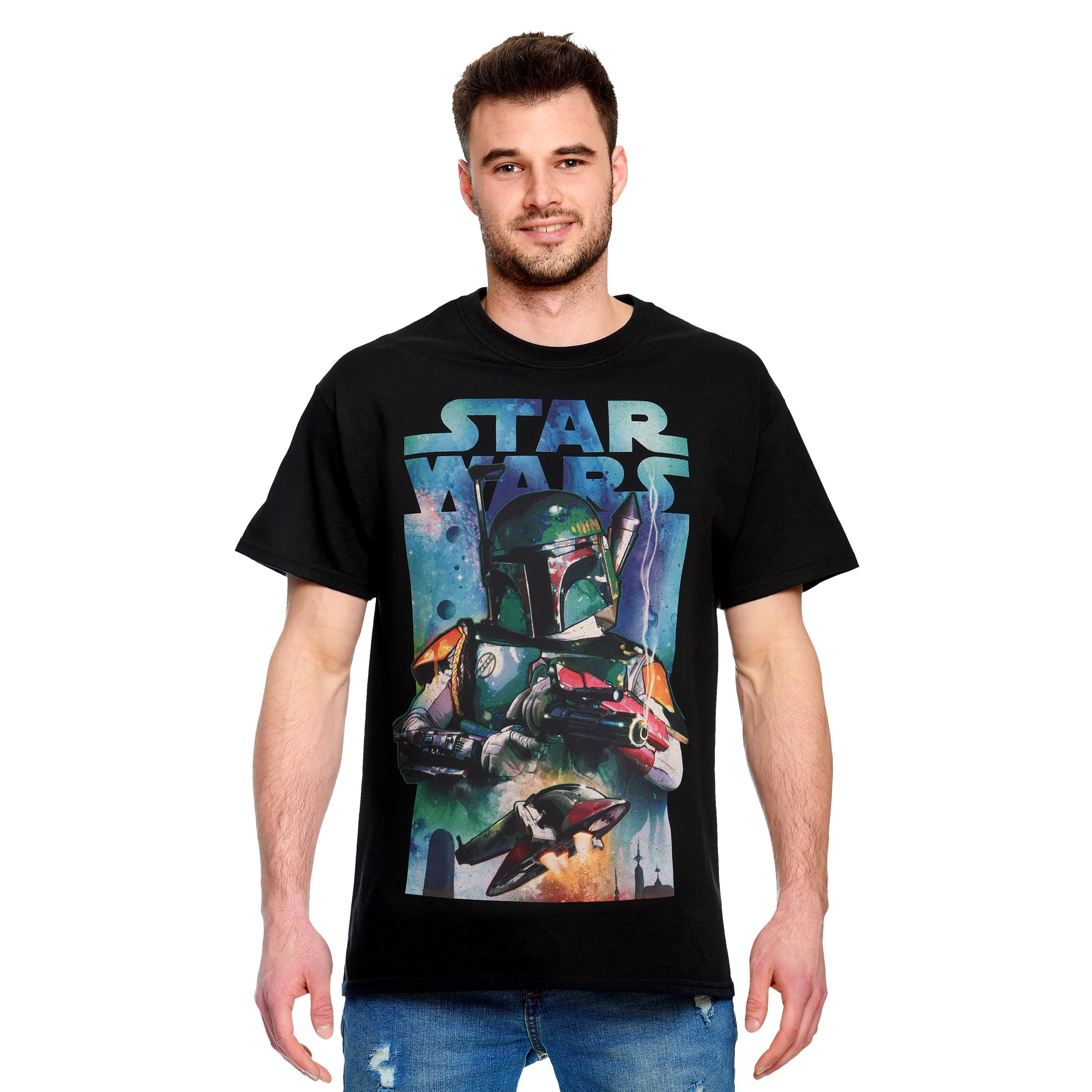 Product image Star Wars - Boba Fett with Slave I T-Shirt black