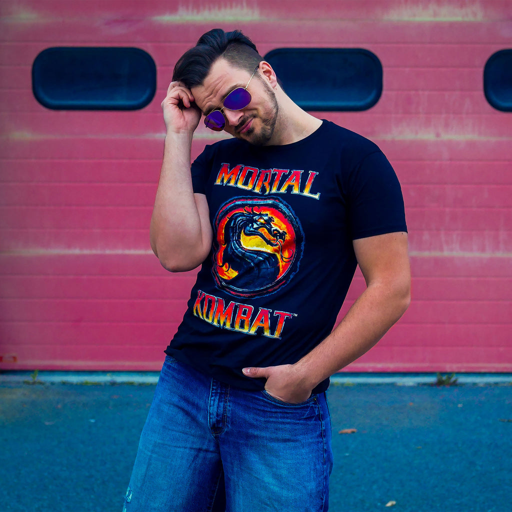 Imagen del producto Mortal Kombat - Camiseta con logo negra