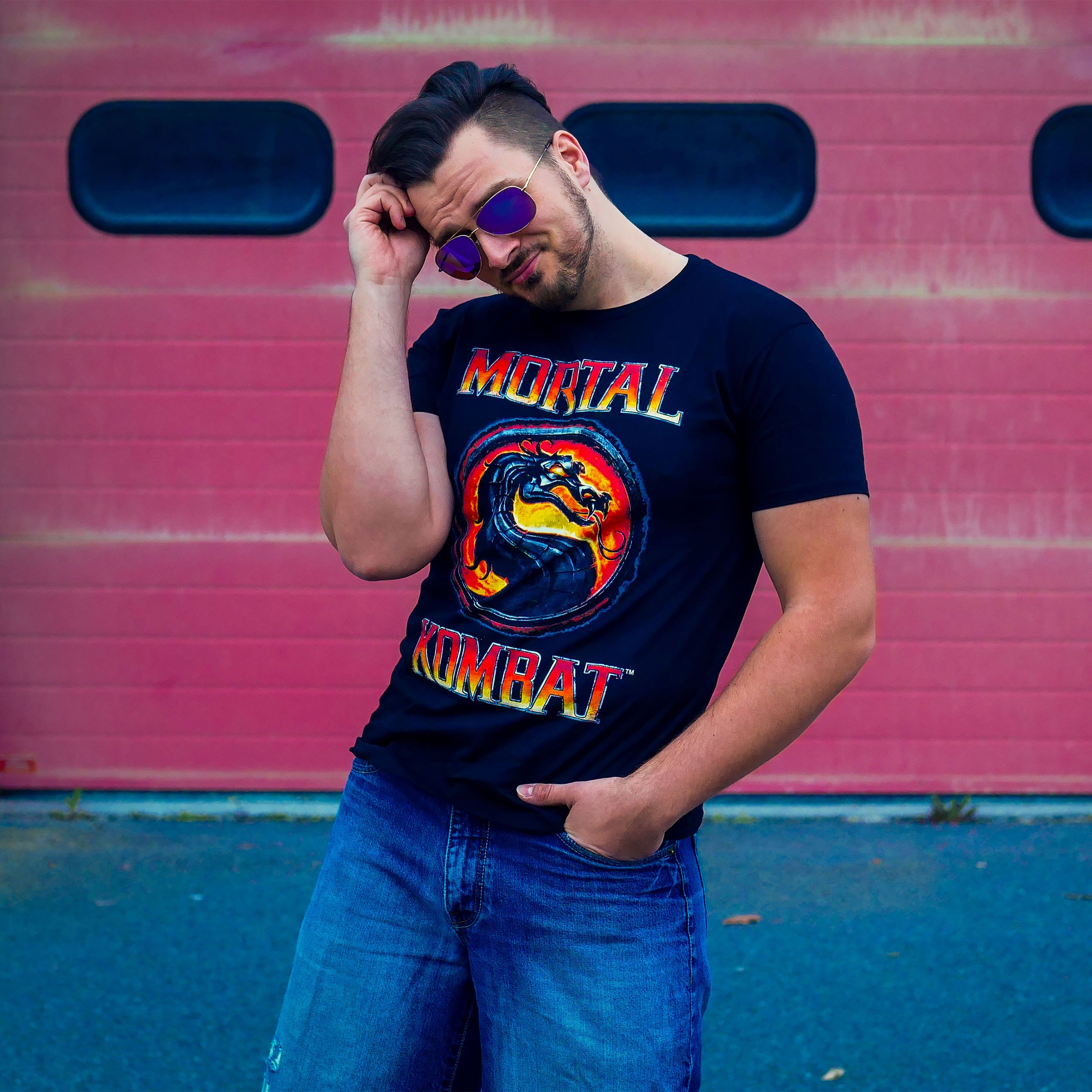 Imagen del producto Mortal Kombat - Camiseta con logo negra
