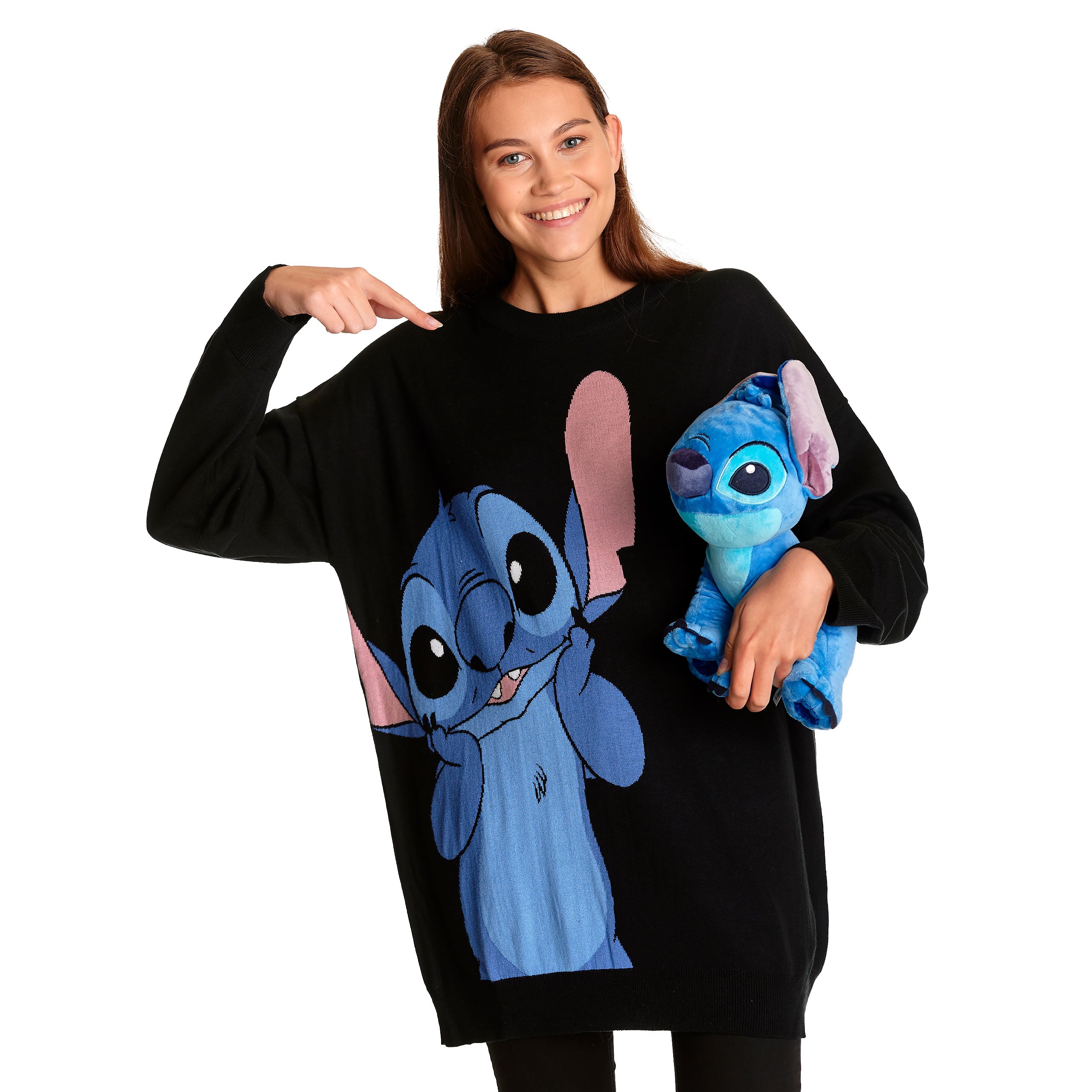 Imagen del producto Lilo & Stitch - Suéter Oversize para mujer negro