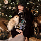 Imagen del producto Harry Potter - Sudadera sobredimensionada con escudo de Hogwarts negro