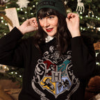 Imagen del producto Harry Potter - Sudadera sobredimensionada con escudo de Hogwarts negro