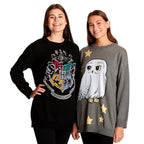 Imagen del producto Harry Potter - Sudadera sobredimensionada con escudo de Hogwarts negro