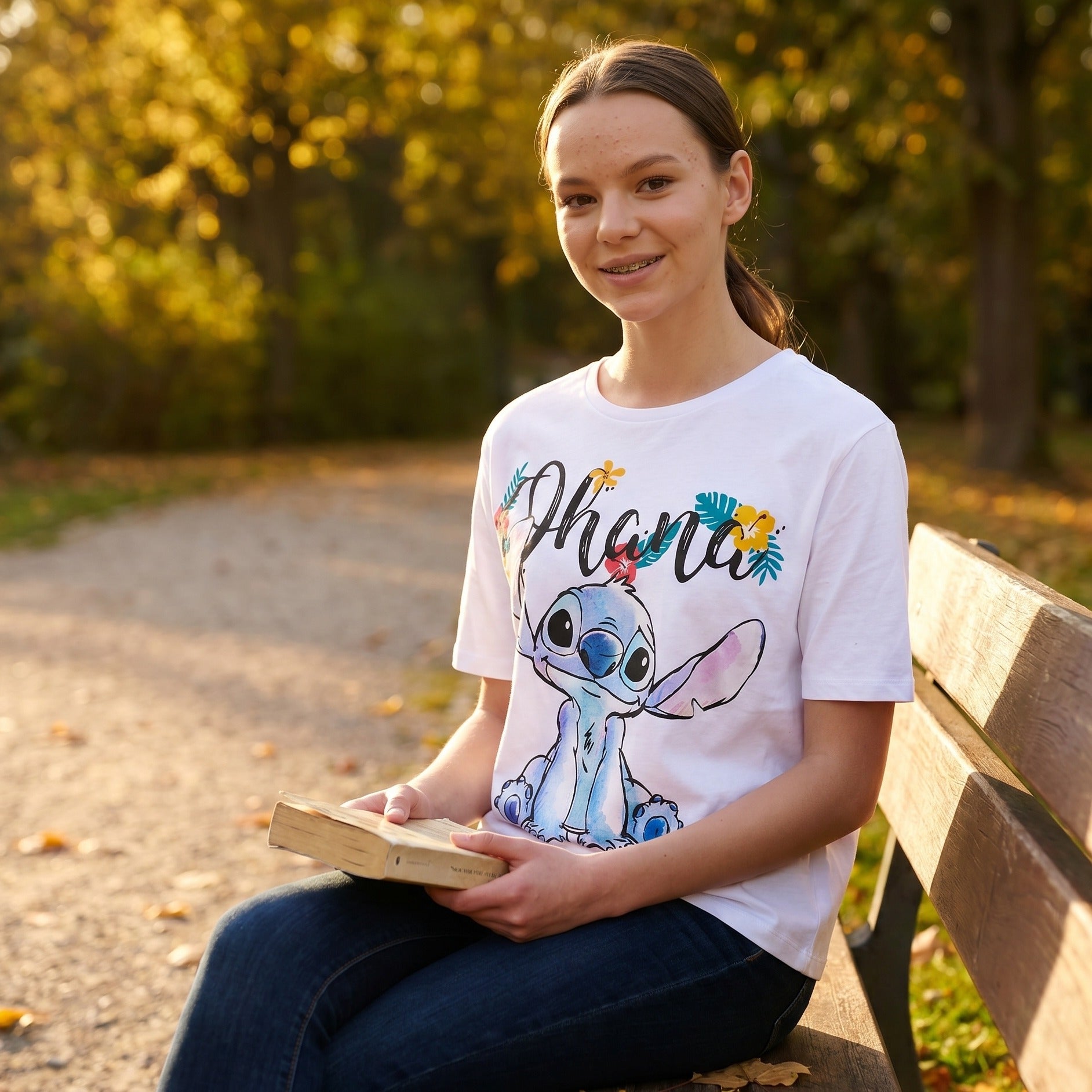 Imagen del producto Lilo & Stitch - Ohana Camiseta para mujer blanca