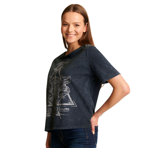 Imagen del producto Harry Potter - Camiseta de Mujer de las Reliquias de la Muerte, gris