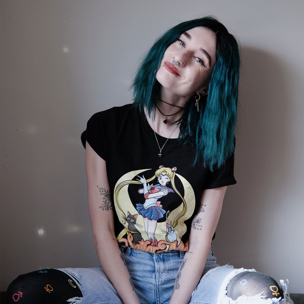 Imagen del producto Sailor Moon - Pose Camiseta de mujer negra
