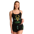 Imagen del producto Loki - Pijama de mujer corto con encaje negro