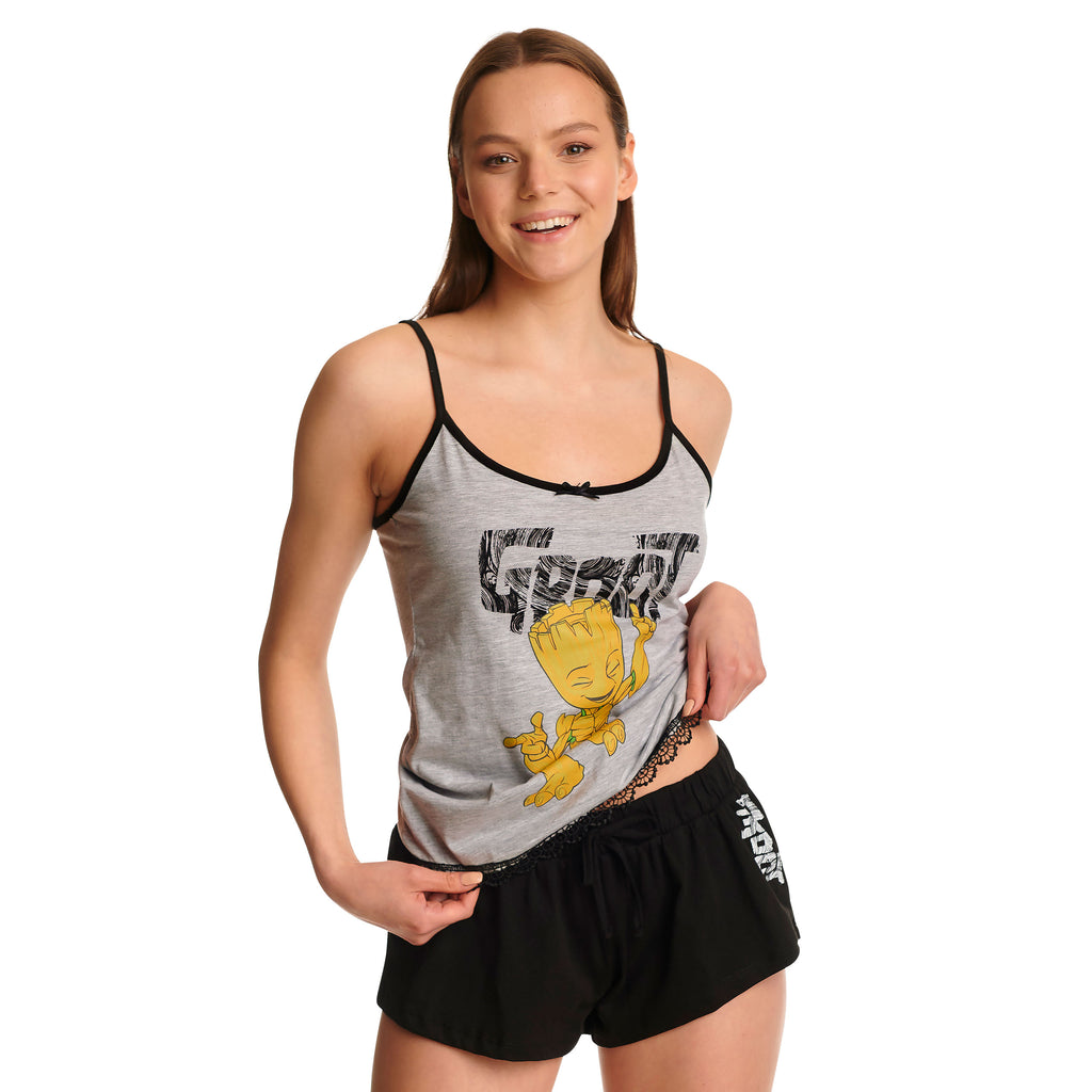 Product image Dancing Groot Ladies Pyjama Short with Lace - Guardians of the Galaxy