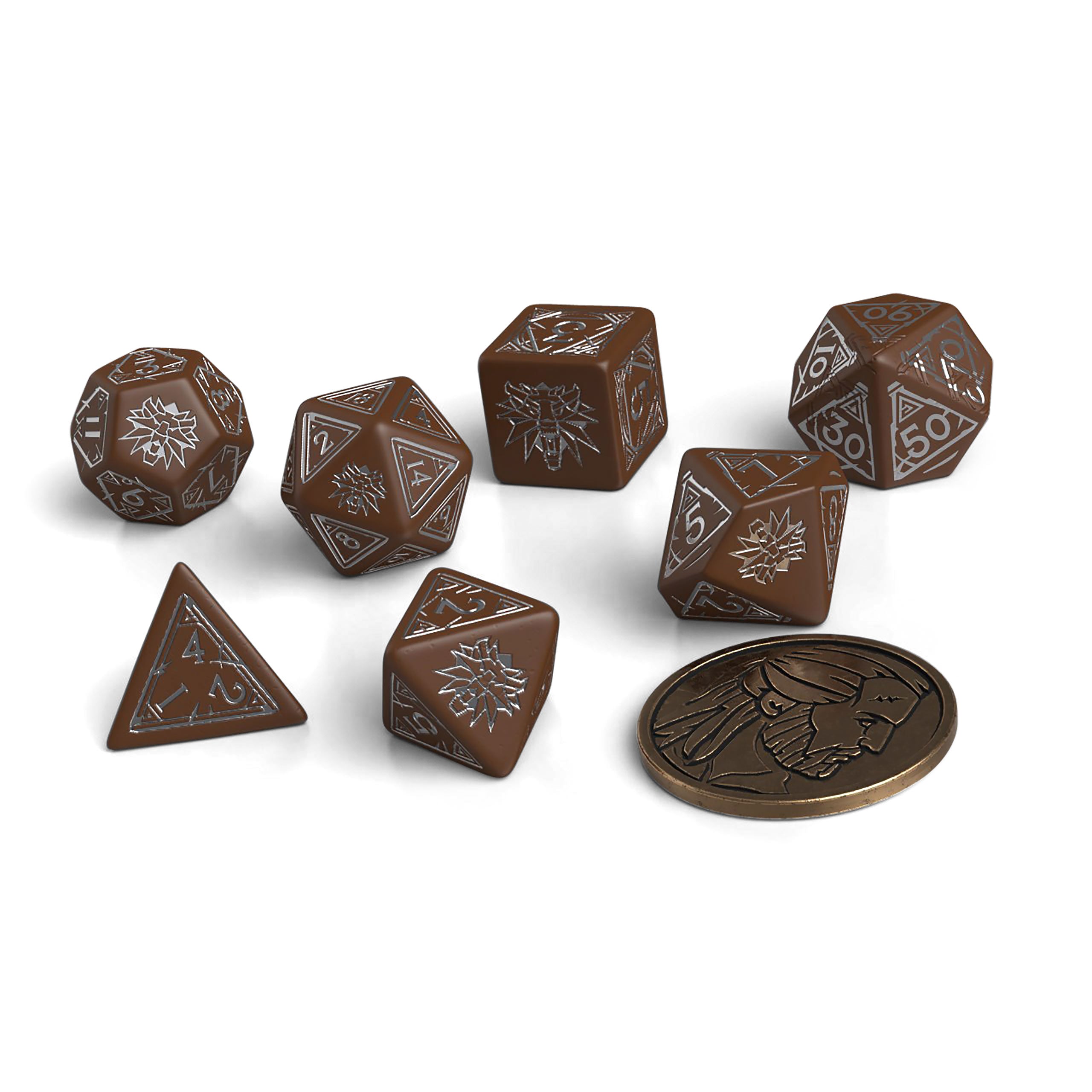 Imagen del producto Witcher - Geralt Compañero de Roach RPG Set de Dados 7 piezas con Moneda de Colección