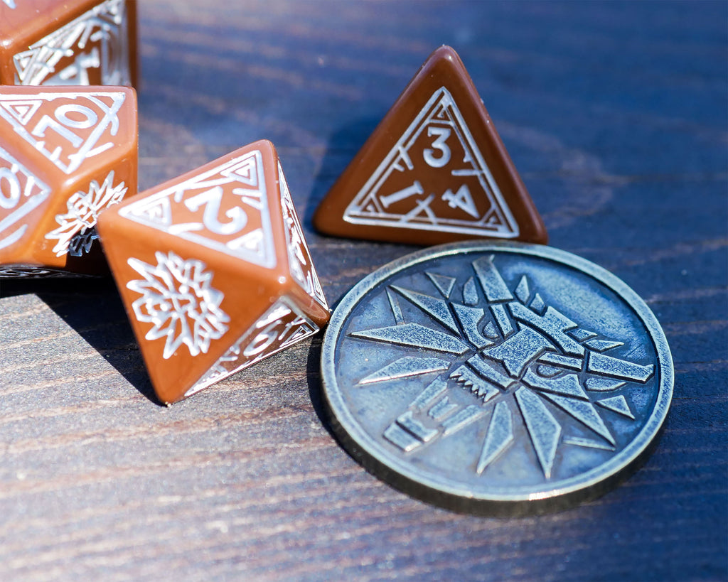 Imagen del producto Witcher - Geralt Compañero de Roach RPG Set de Dados 7 piezas con Moneda de Colección