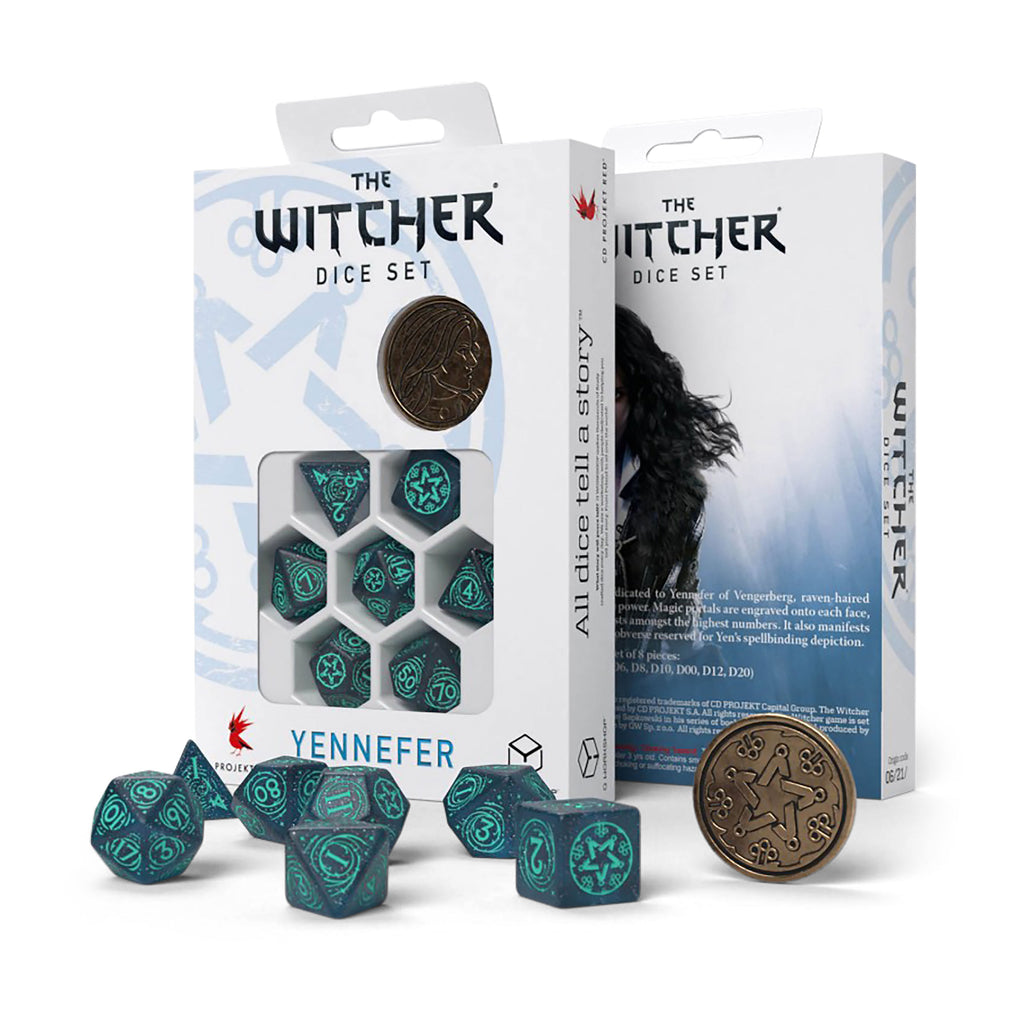 Imagen del producto Witcher - Yennefer Sorceress Supreme RPG Set de Dados 7 piezas con Moneda de Colección
