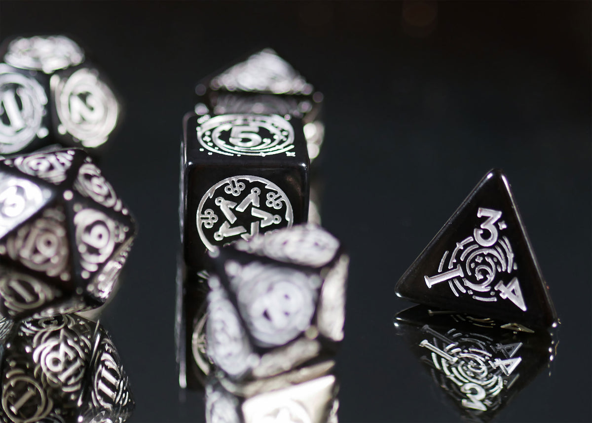 Imagen del producto Witcher - Yennefer Obsidian Star RPG Set de Dados de 7 piezas con Moneda de Colección