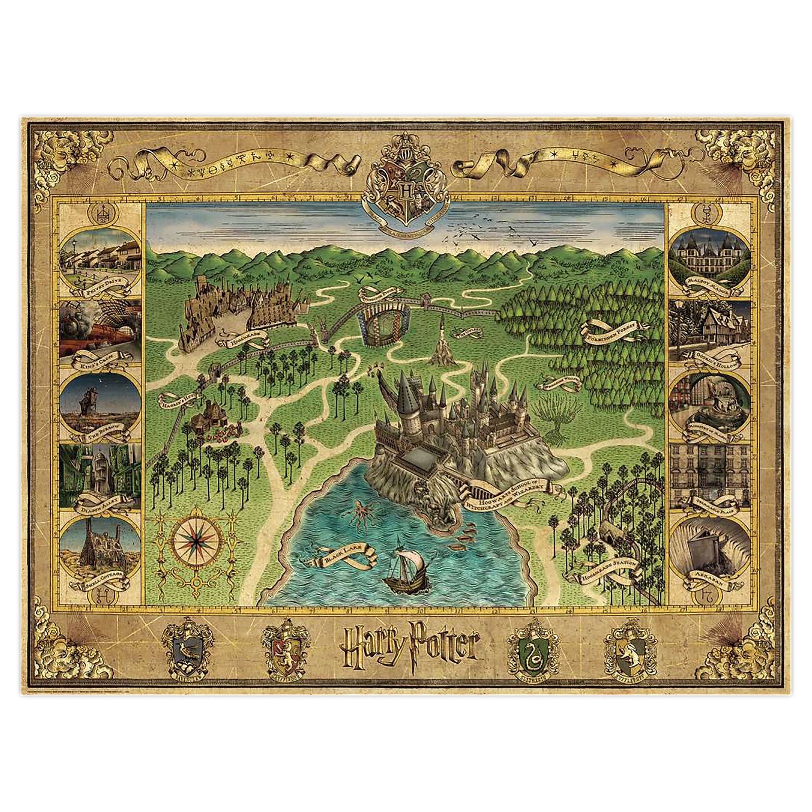 Imagen del producto Harry Potter - Puzzle de Mapa de Hogwarts 1500 piezas