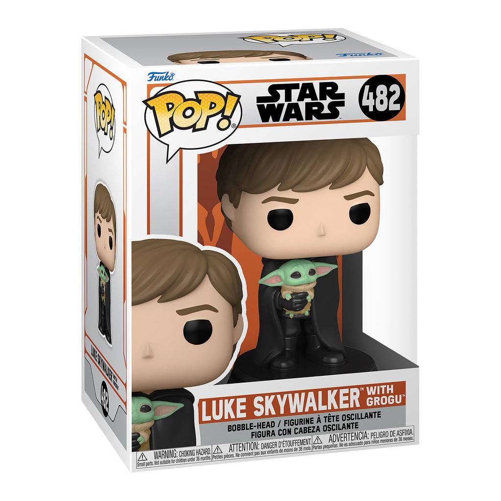 Imagen del producto Luke Skywalker con Grogu Funko Pop Figura de cabeza oscilante - Star Wars The Mandalorian