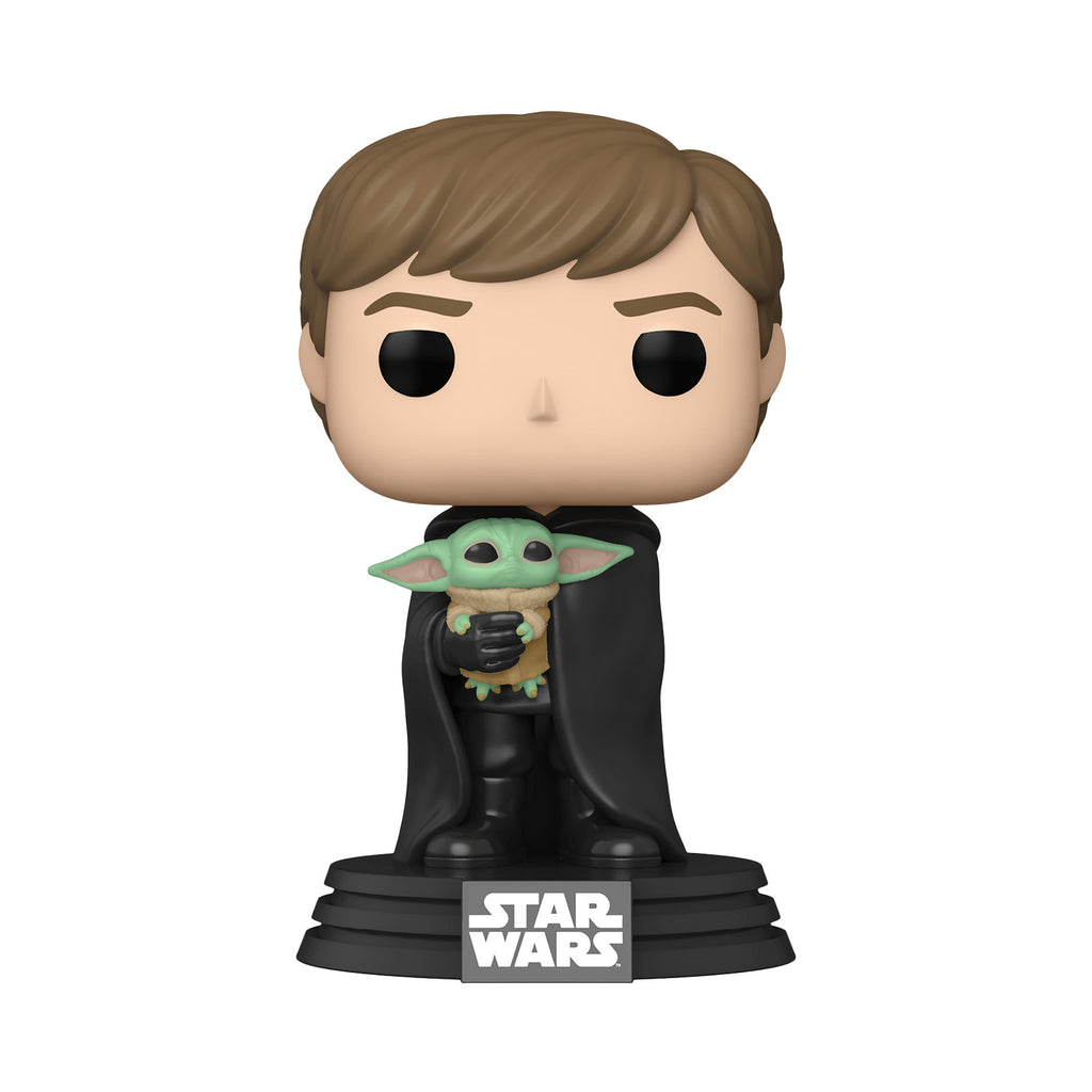 Imagen del producto Luke Skywalker con Grogu Funko Pop Figura de cabeza oscilante - Star Wars The Mandalorian