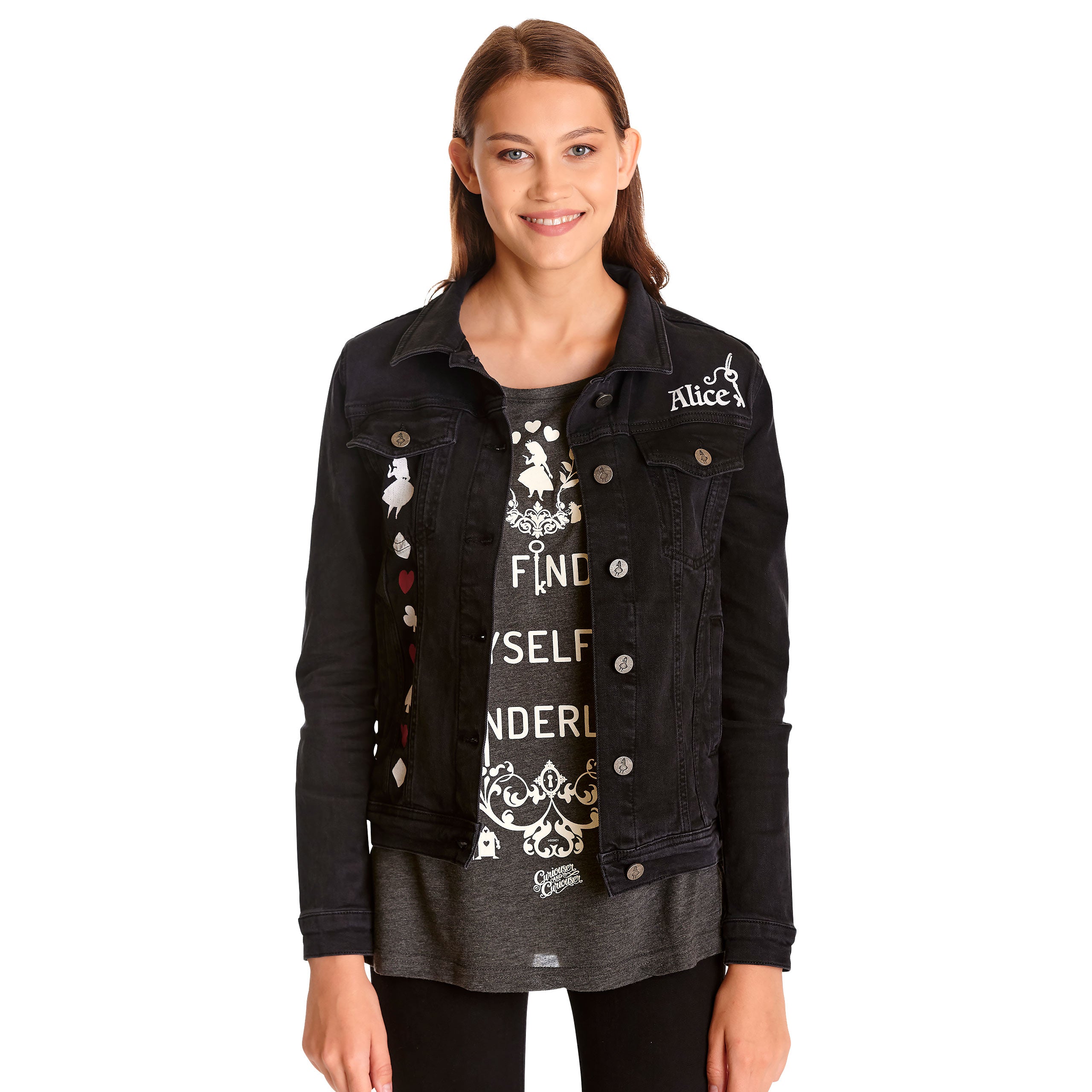 Imagen del producto Alicia en el país de las maravillas - Chaqueta vaquera para mujer negra