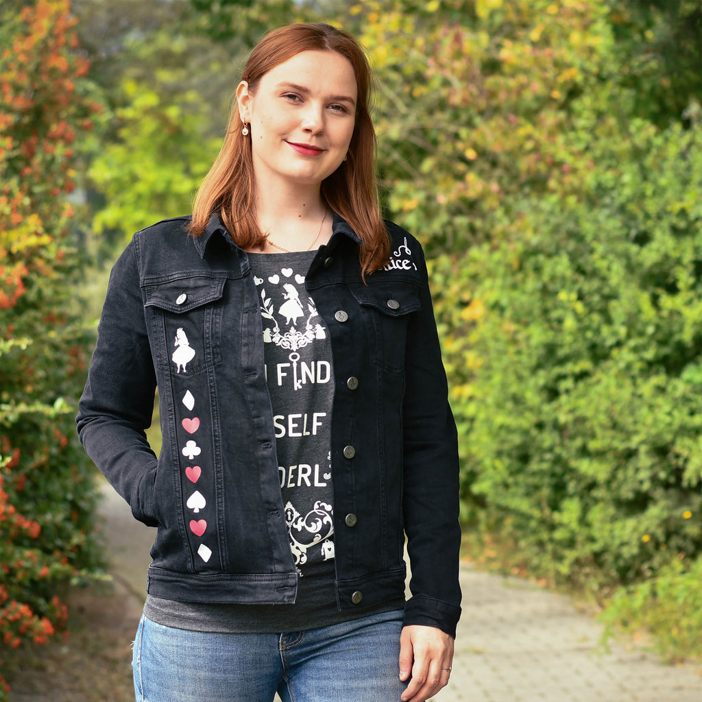 Imagen del producto Alicia en el país de las maravillas - Chaqueta vaquera para mujer negra