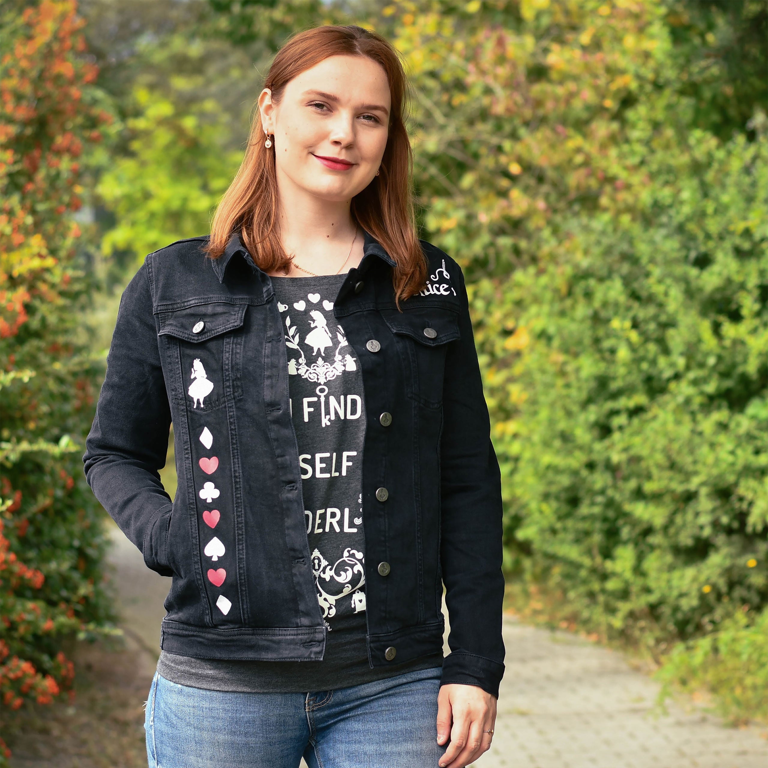 Imagen del producto Alicia en el país de las maravillas - Chaqueta vaquera para mujer negra