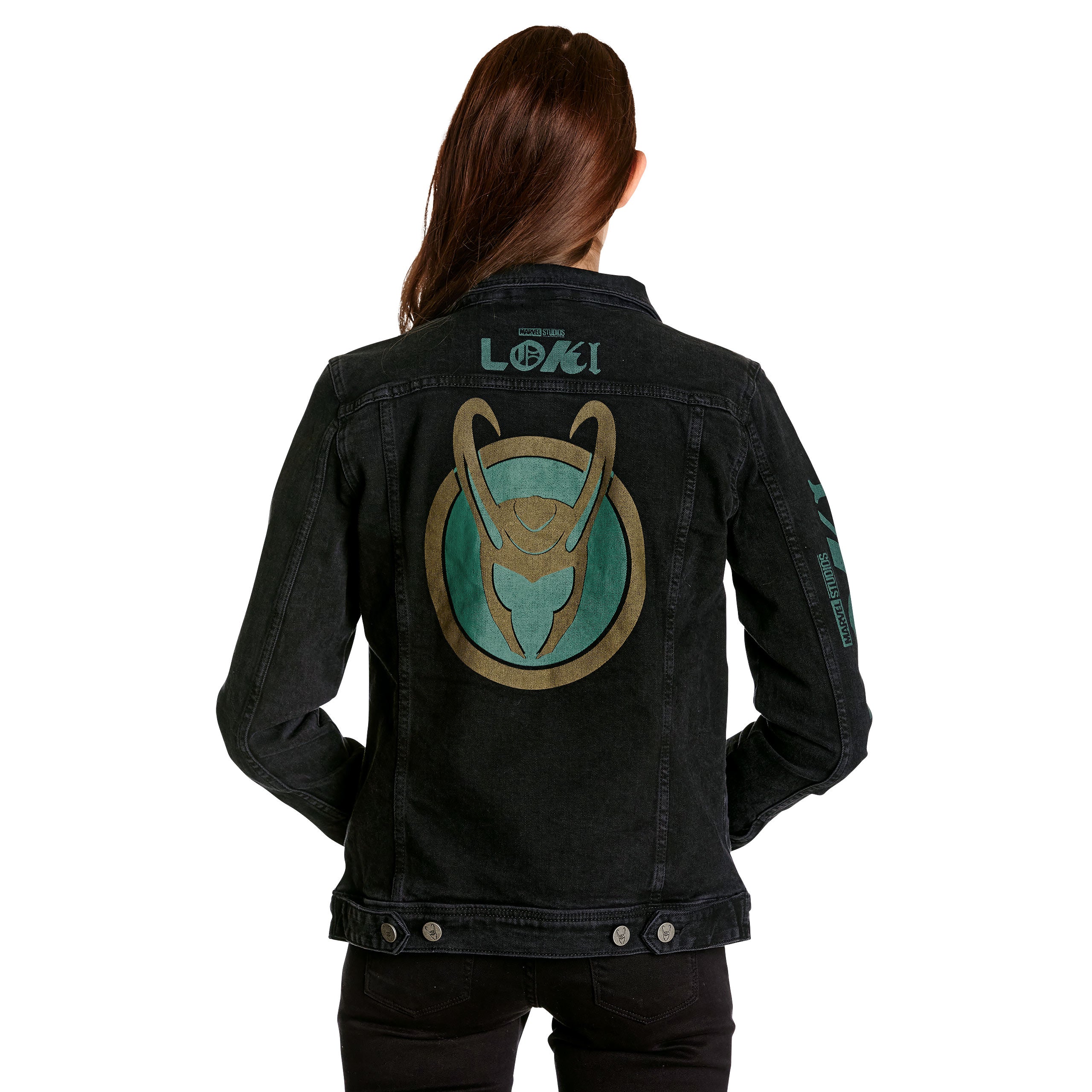 Imagen del producto Loki - Chaqueta vaquera con logo para mujer en negro