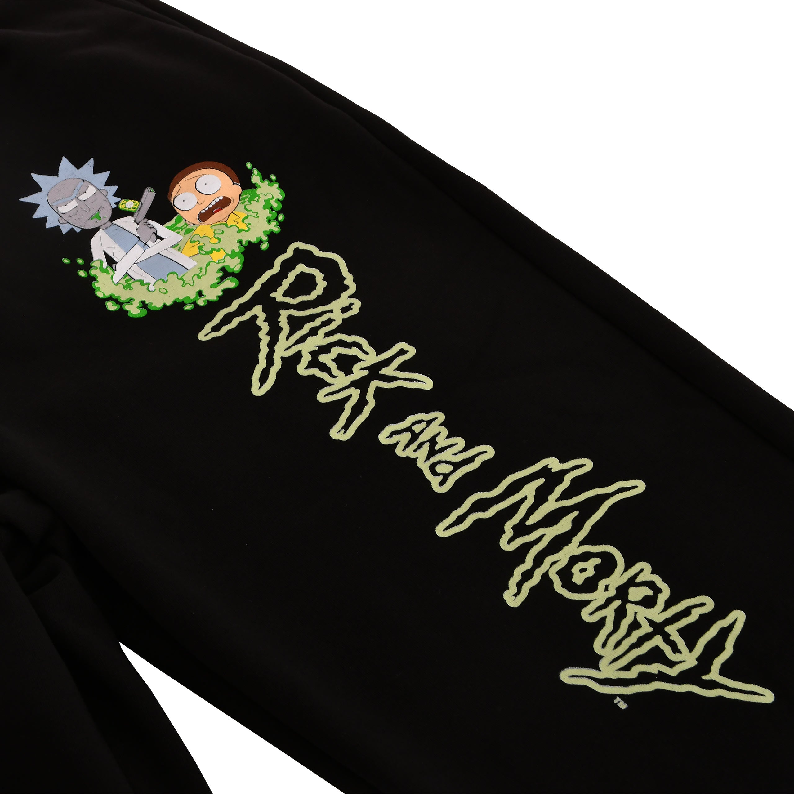 Imagen del producto Rick y Morty - Pantalones de chándal con logo que brilla en la oscuridad negro