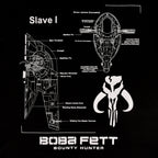 Imagen del producto Star Wars - Boba Fett Slave I Sketch Camiseta negra