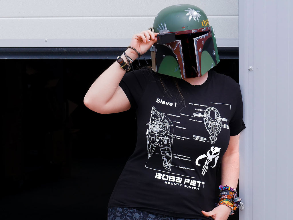 Imagen del producto Star Wars - Boba Fett Slave I Sketch Camiseta negra