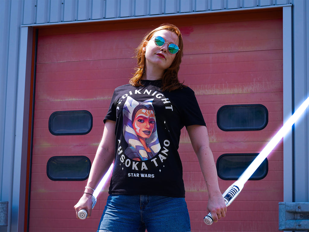 Imagen del producto Star Wars - Camiseta negra con la cara de Ahsoka Tano