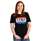Imagen del producto Camiseta negra 'For President' para fans de Loki