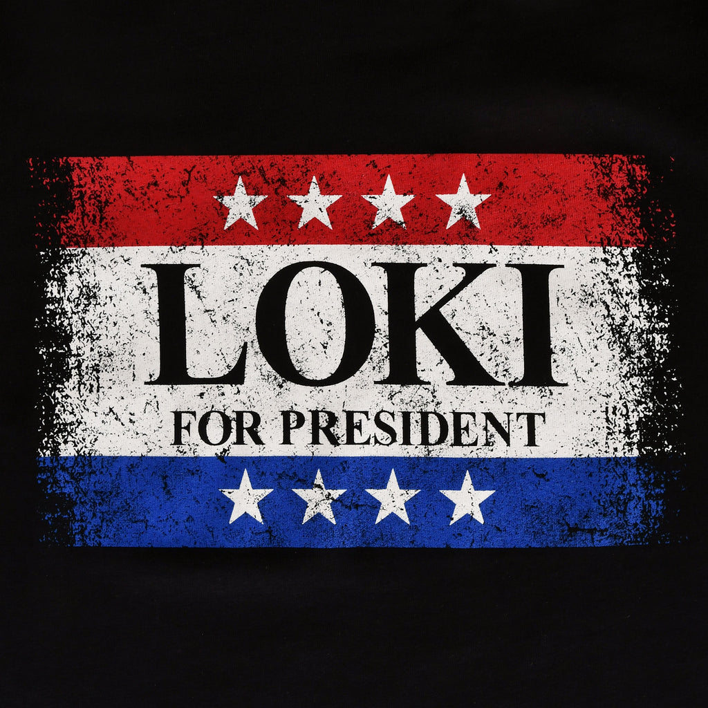 Imagen del producto Camiseta negra 'For President' para fans de Loki