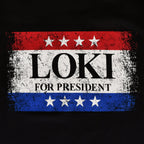 Imagen del producto Camiseta negra 'For President' para fans de Loki