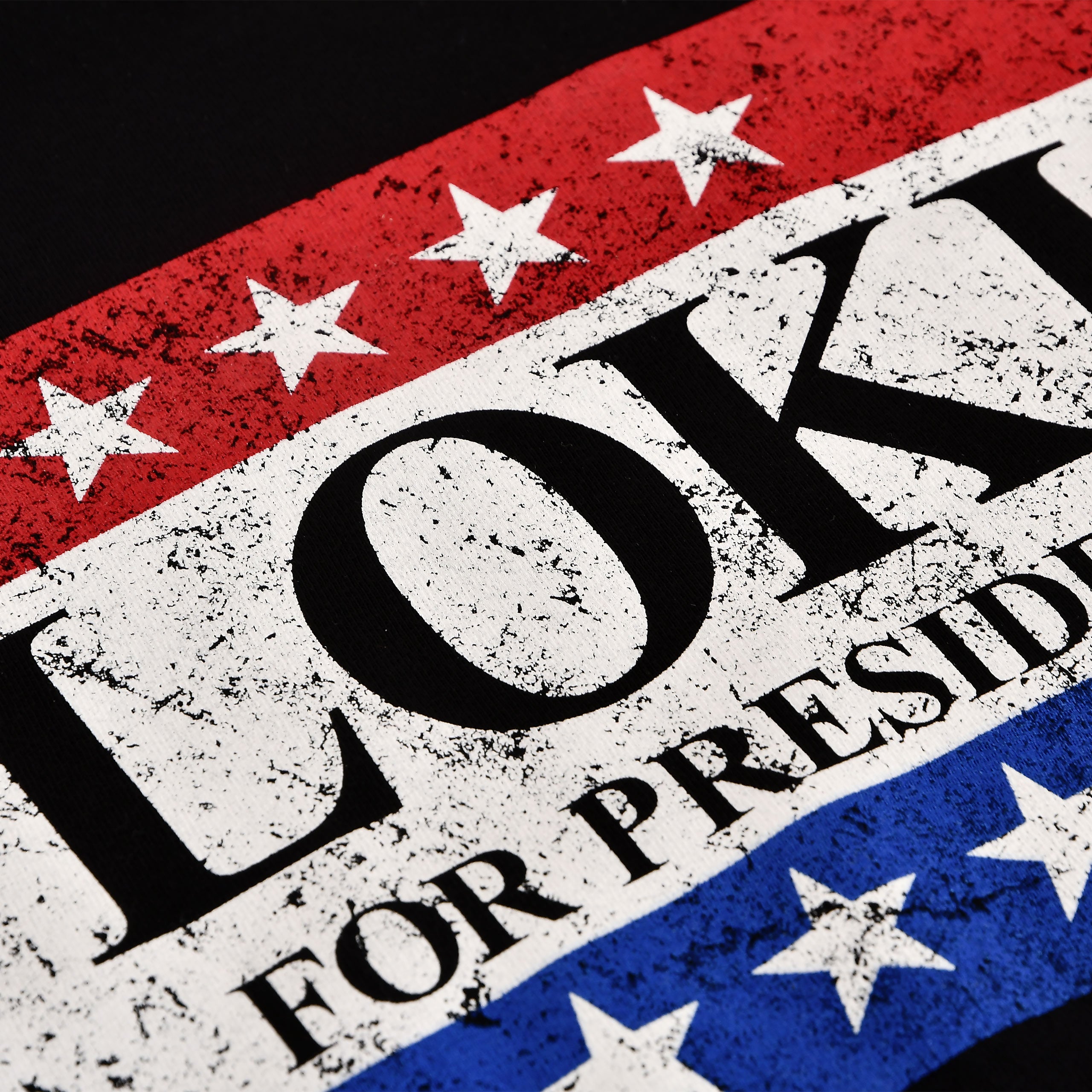 Imagen del producto Camiseta negra 'For President' para fans de Loki