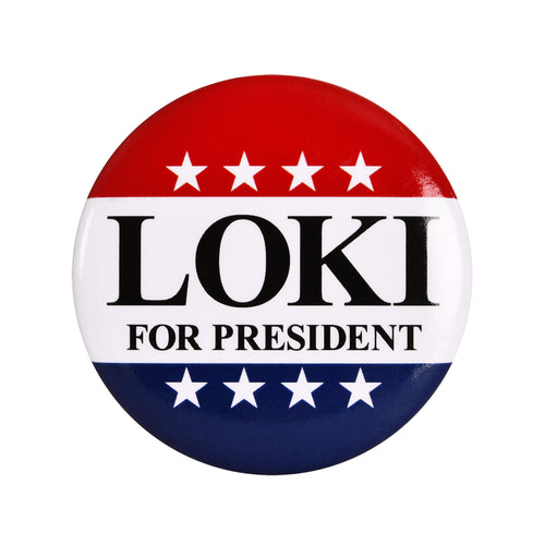 Imagen del producto Botón For President para fans de Loki