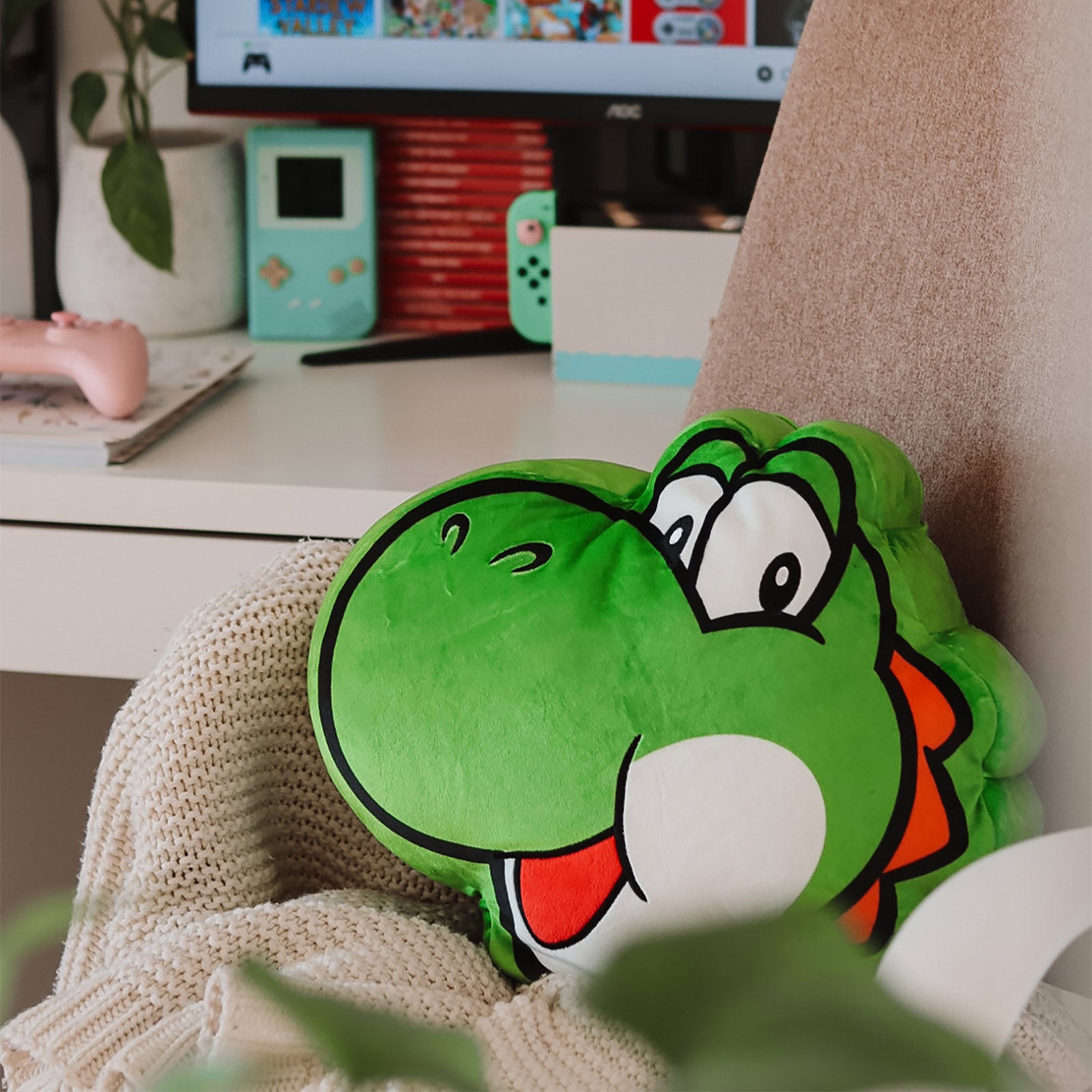 Imagen del producto Super Mario - Figura de peluche de cabeza de Yoshi XL