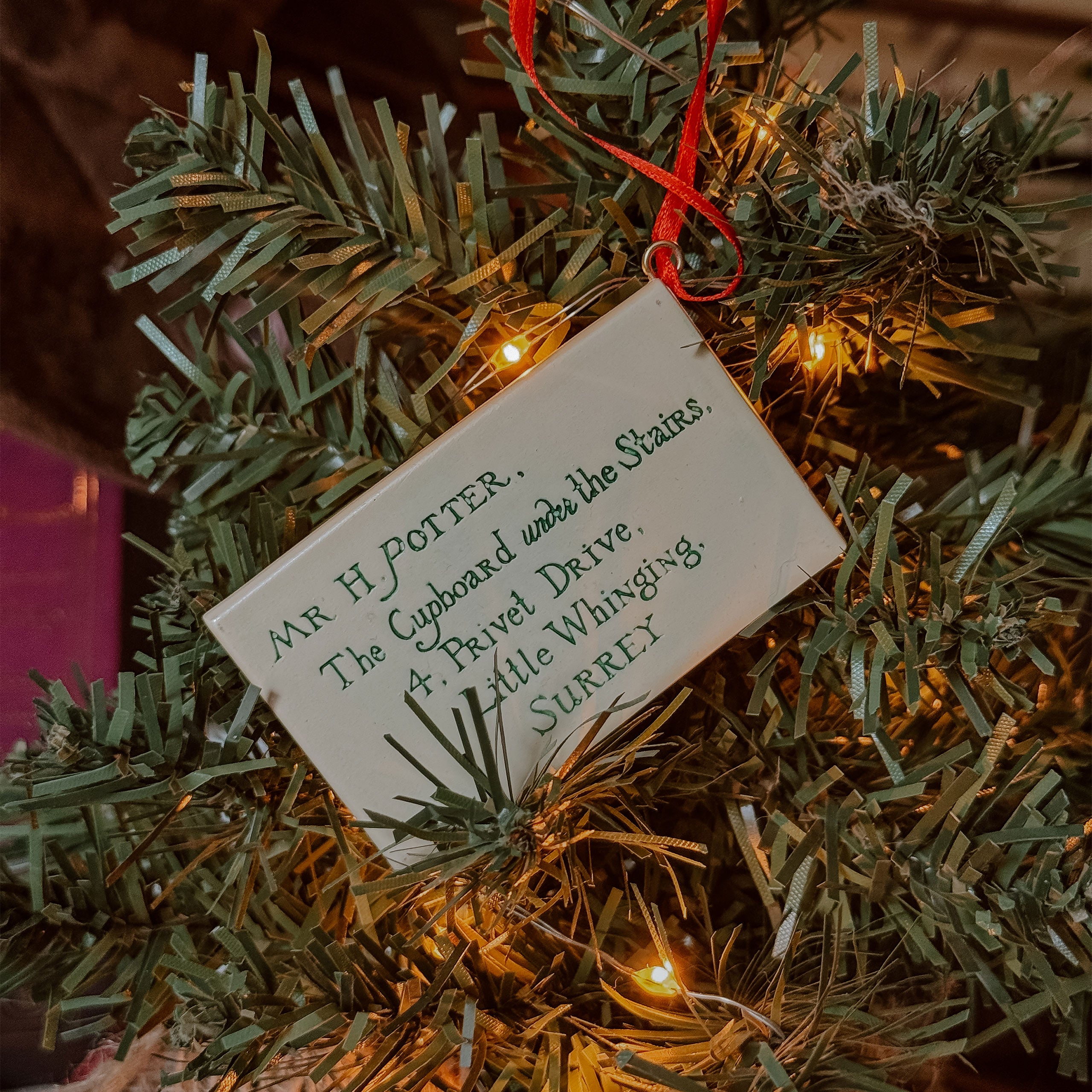 Imagen del producto Harry Potter - Adorno de árbol de Navidad con carta de Hogwarts