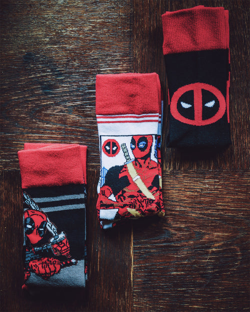 Imagen del producto Set de 3 calcetines de Deadpool