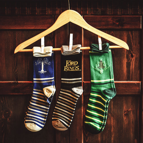 Imagen del producto Set de 3 pares de calcetines de la Tierra Media en caja de regalo - El Señor de los Anillos