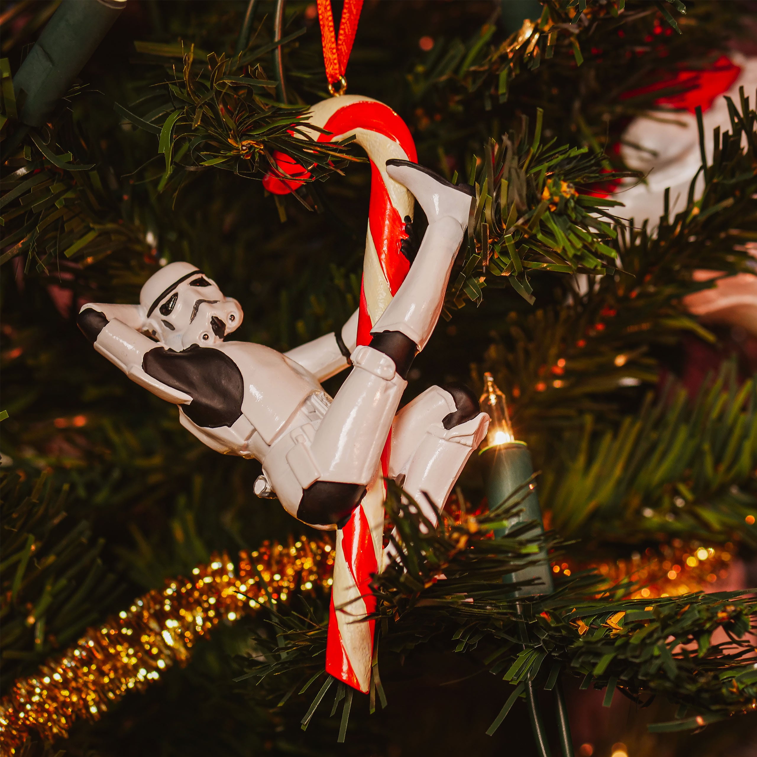 Imagen del producto Adorno para árbol de Navidad Stormtrooper Candy Cane - Star Wars