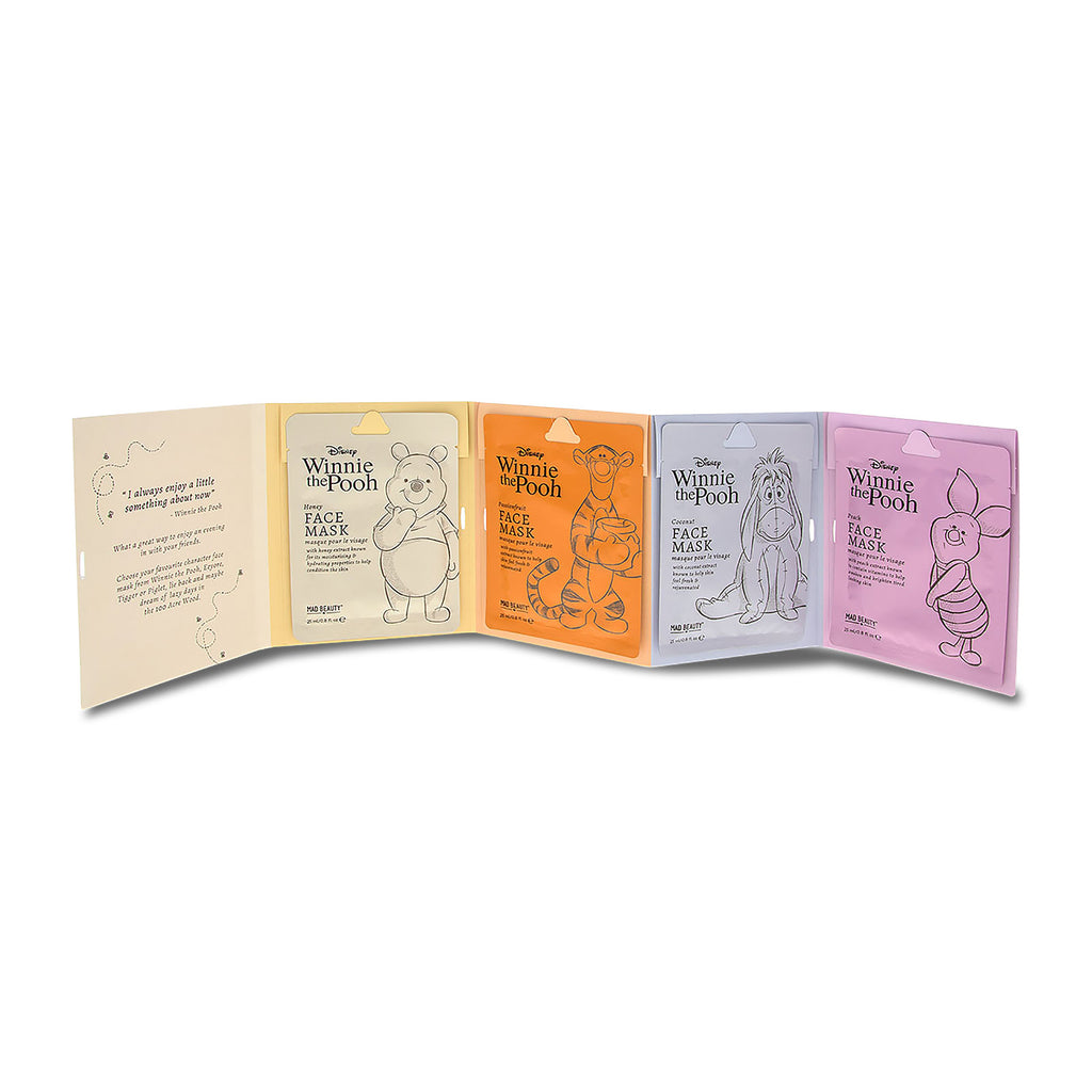 Imagen del producto Disney's Winnie Pooh - Set de 4 máscaras de hoja de personajes
