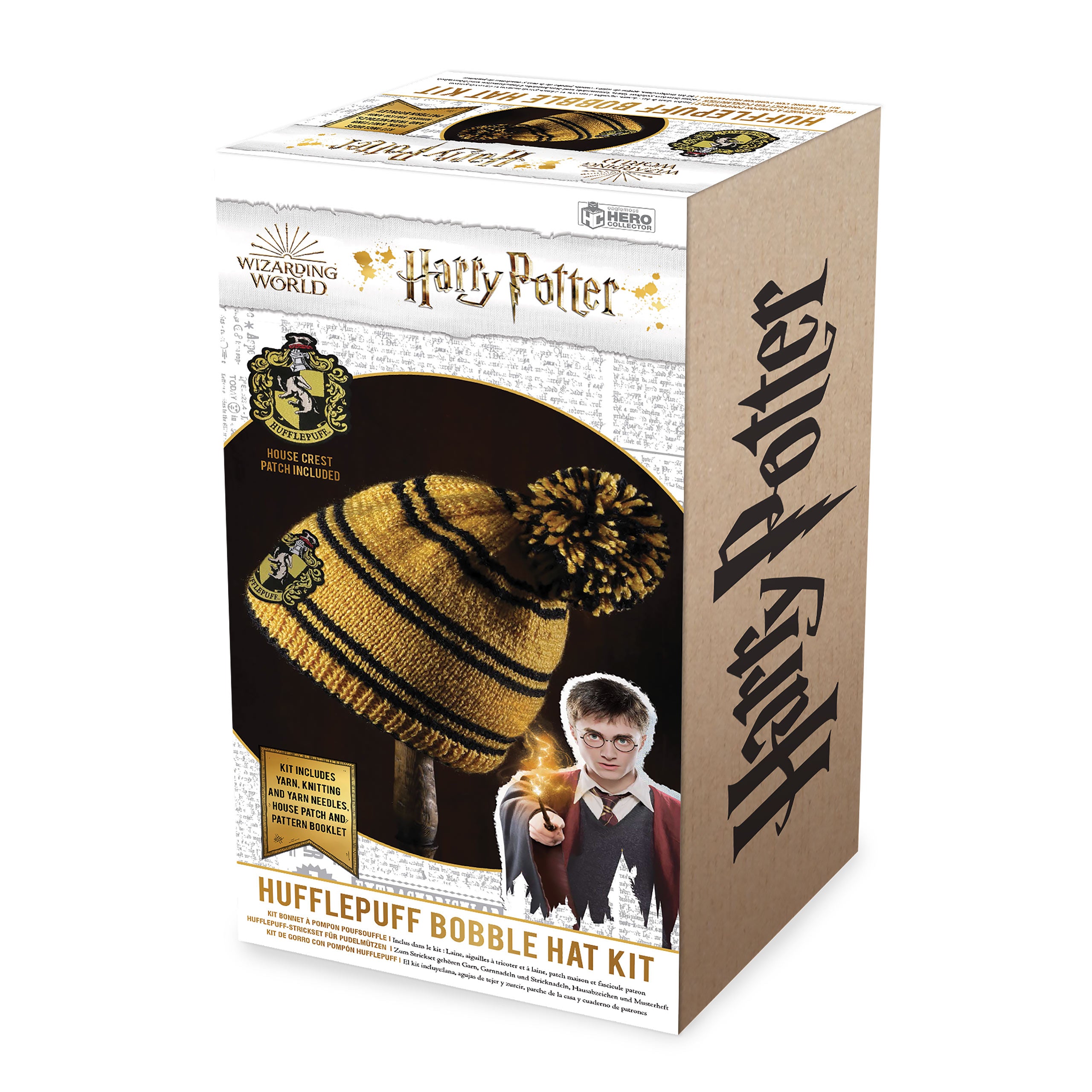 Imagen del producto Set de punto de gorro de pompones Hufflepuff - Harry Potter